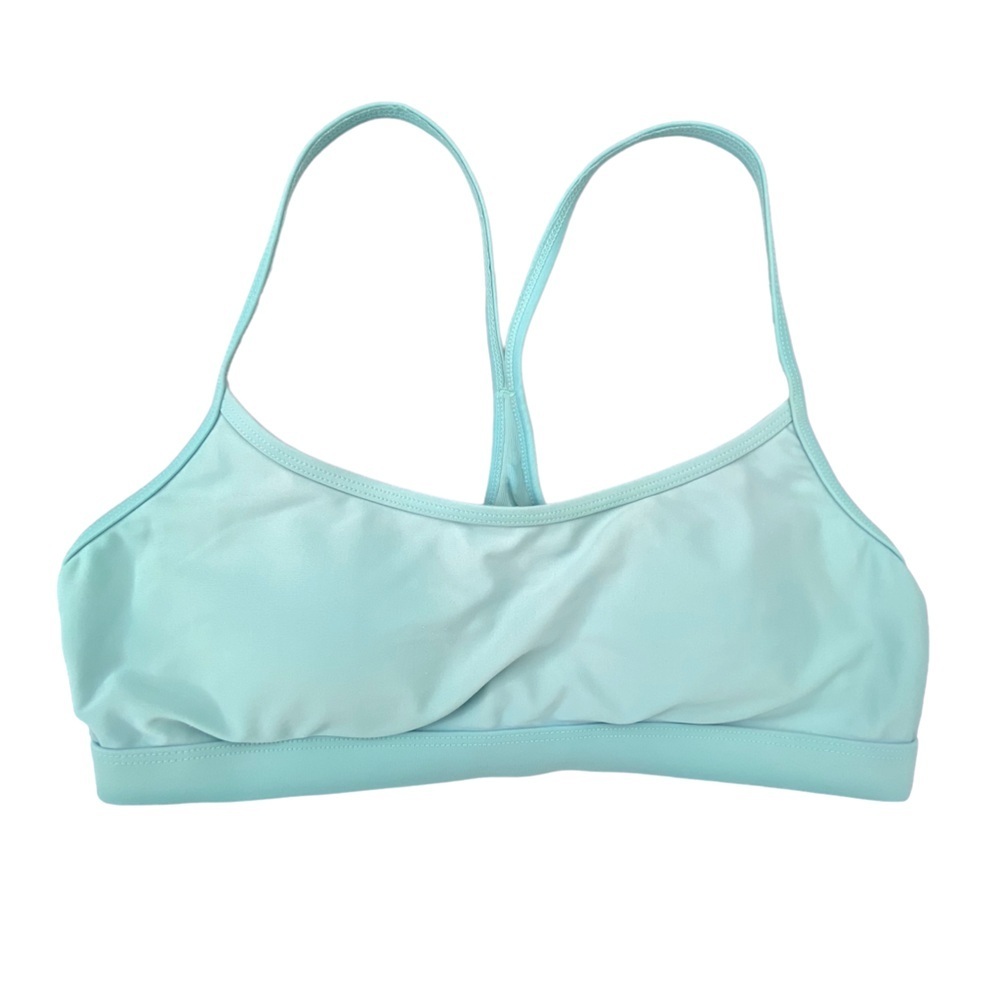 Splashletics turquoise blue racer back swim bikini top wms sz medium